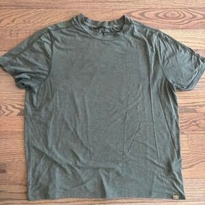 L.L. Bean Men's Dark Green Heathered‎ Short Sleeve T-Shirt Size Large